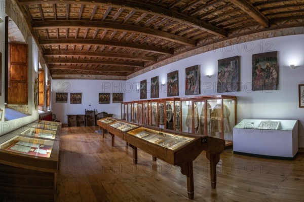 Astorga, Spain, 12 April, 2024: view of the museum in the Episcopal Palace of the Saint Mary Cathedral in Astorga