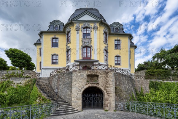 A view of the park and the Dornburg castles near Jena in Thuringia in summer