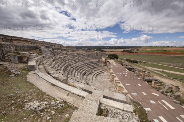 Teatro romano, parque arqueológico de Segóbriga, Saelices, Cuenca, Castilla-La Mancha, Spain