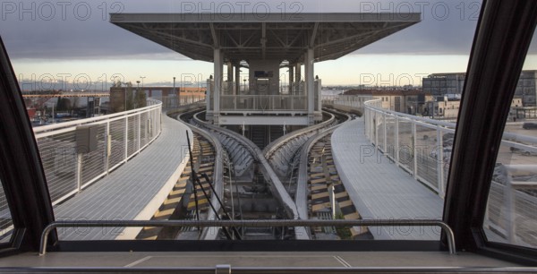 Italy Venice PEOPLE MOVER -408 level funicular railway Marittima middle station with special switch opened in 2010 Length 822 m driverless operation