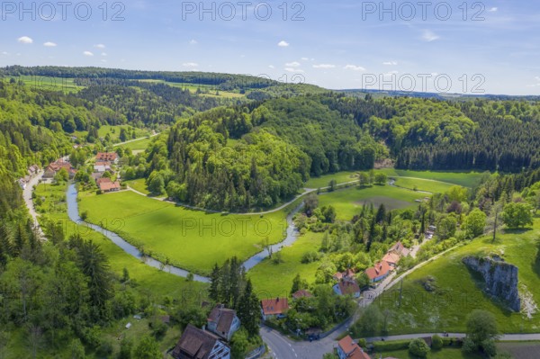 Gundelfingen, valley of the Lauter or Großes Lautertal, left tributary of the Danube, Swabian Alb, Baden-Württemberg