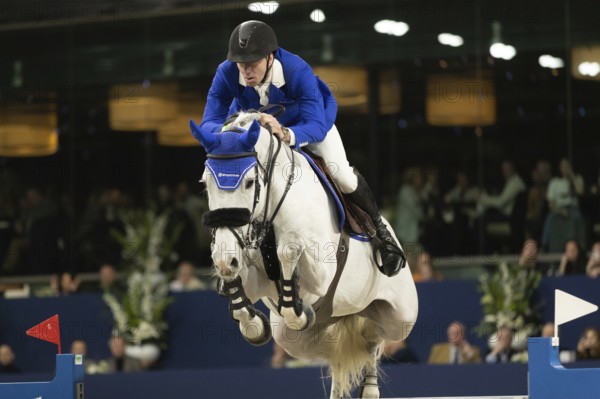Juri Vrieling of Netherlands competes in 1.60m FEI Jumping World Cup at Jumping Amsterdam in Amsterdam, The Netherlands