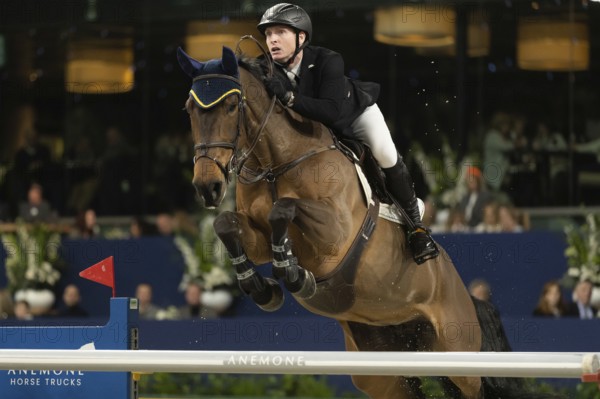 Daniel Coyle of Ireland competes in 1.60m FEI Jumping World Cup at Jumping Amsterdam in Amsterdam, The Netherlands