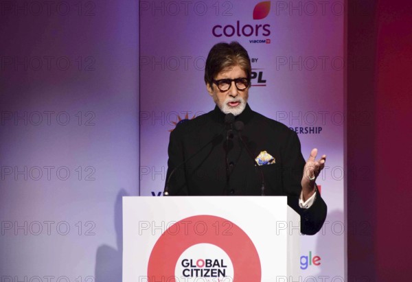 Bollywood actor Amitabh Bachchan press conference launch Global Citizen Festival Education and Leadership foundation Mumbai