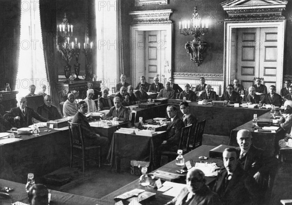 Mahatma Gandhi during the Second Round Table Conference at London, England, November 1931