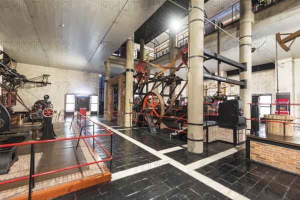 Asturias, Spain, November 19, 2018: Mining museum of Asturias, The complex includes the information on mining activity that developed in the coalfields of Asturias