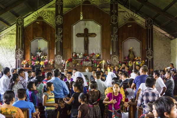Celebration of community weddings in Lancetillo, La Parroquia, Reyna area, Quiche, Guatemala, Central America