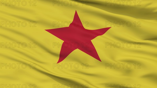 Moheli City Flag, Country Comoros, Closeup View