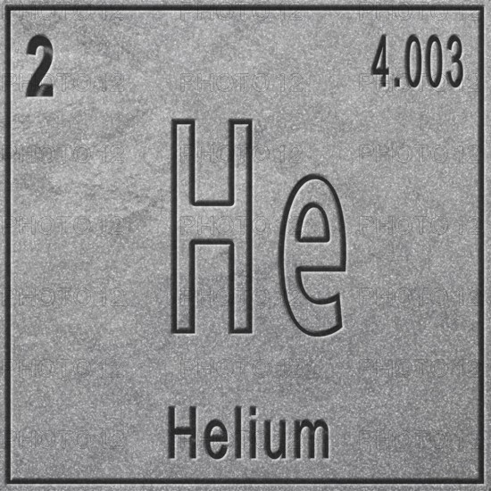 Helium chemical element, Sign with atomic number and atomic weight, Periodic Table Element, silver background
