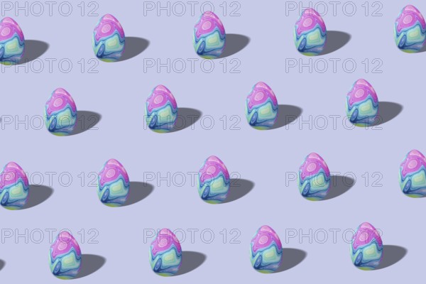 Pastel Easter egg pattern made, trendy style egg, Minimal Easter concept