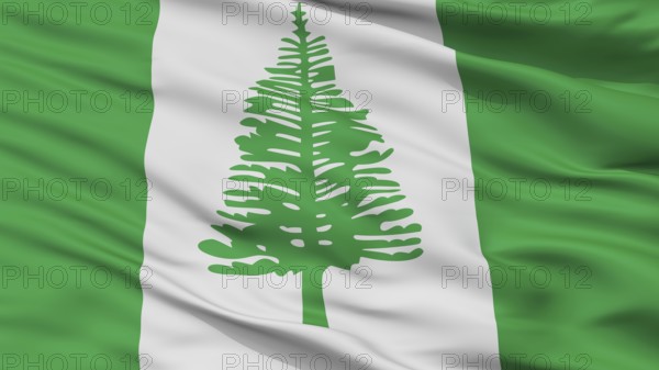 Norfolk Island Flag, Closeup View