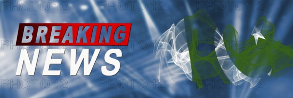 Pakistan Breaking News, Smoke Flag Background