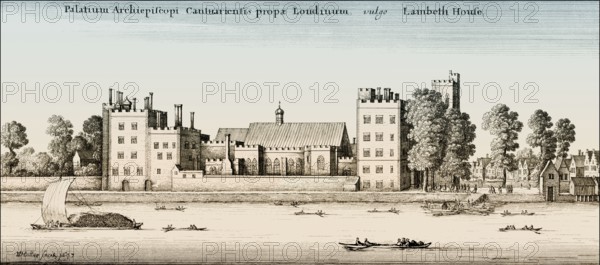 Lambeth Palace, London, UK, after Hollar, 1647