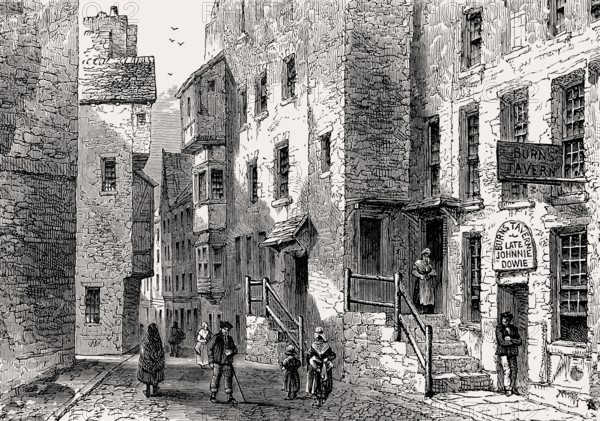 John Dowie's Tavern in Libberton's Wynd, Edinburgh, Scotland, 19th century
