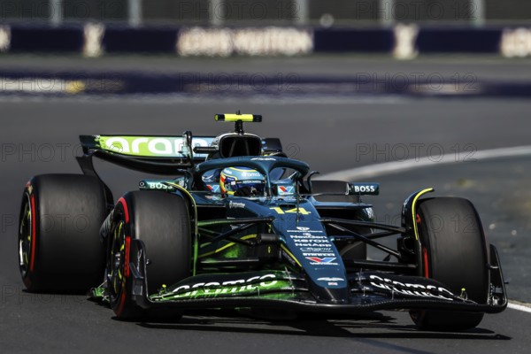 MELBOURNE, AUSTRALIA - MARCH 14: Fernando Alonso of Spain drives the Aston Martin Aramco F1 Team AMR25 during first practice in the Australian Formula 1 Grand Prix at Albert Park in Melbourne, Australia