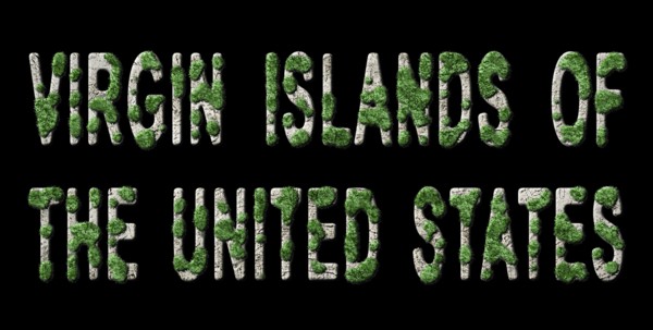 Virgin Islands US Reforestation and Climate Message, Sustainable Green Typography, Green Agenda