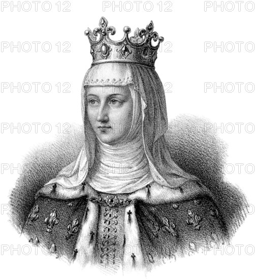 Margaret of Provence, Marguerite de Provence, Margarete von der Provence 1221-1295, Queen of France as the wife of King Louis IX