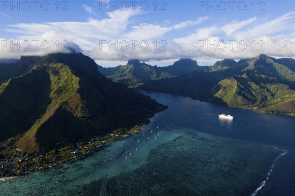 View of Opunohu Bay, Moorea, French Polynesia