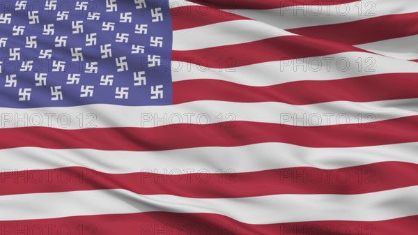 The Man In The High Castle Flag, Closeup View