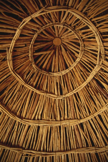 Wood roof, jaisalmer, rajasthan, india