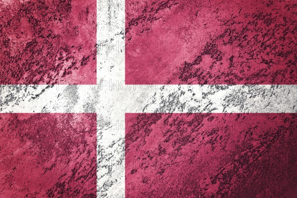 Grunge Denmark flag. Denmark