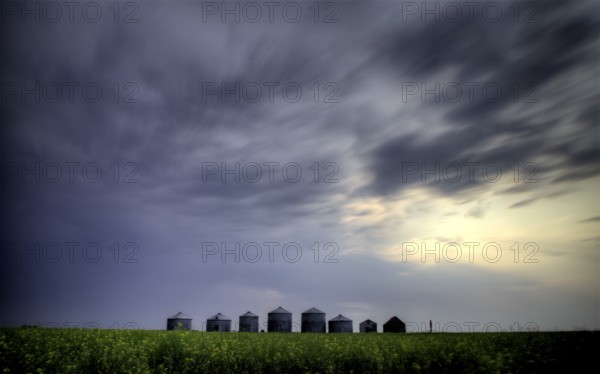 Storm Clouds Canada rural countryside Prairie Scene
