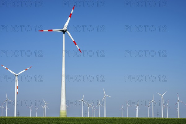 Many wind turbines in rural Germany