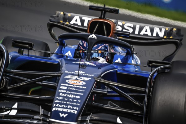 Alexander Albon of Thailand drives the Atlassian Williams Racing FW47 during third practice in the 2025 Australian Grand Prix at Albert Park in Melbourne, Australia