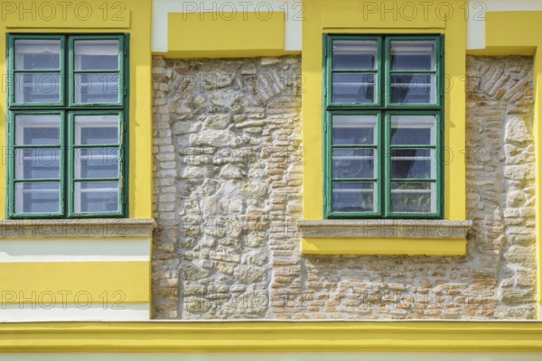 New Facade of a Building With the Fragment of Old One Szekesfehervar, Hungary