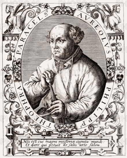 Philippus Theophrastus Aureolus Bombast von Hohenheim or Paracelsus, 1493-1541, Swiss physician, alchemist