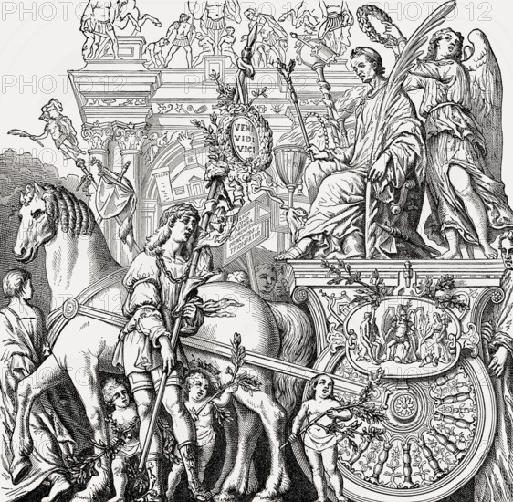 The Triumph of Gaius Julius Caesar, 100, 44 BC, Roman statesman