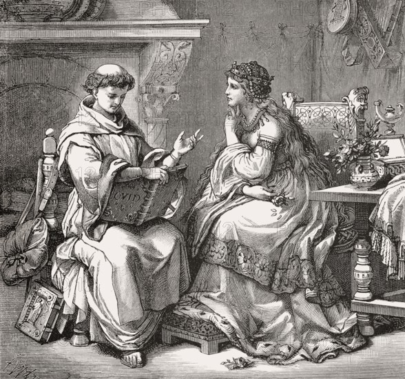 Burchard III and his second wife Hedwig, the foundress of the monastery of St. George