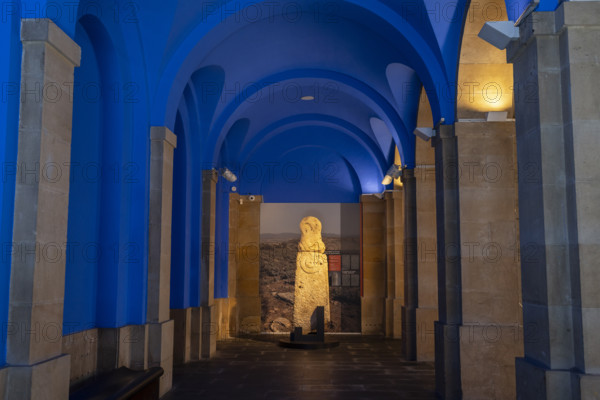 Turbil statue-stele, 3rd century BC, Second Iron Age, Beire, Museum of Navarra, Pamplona, Navarra, Spain