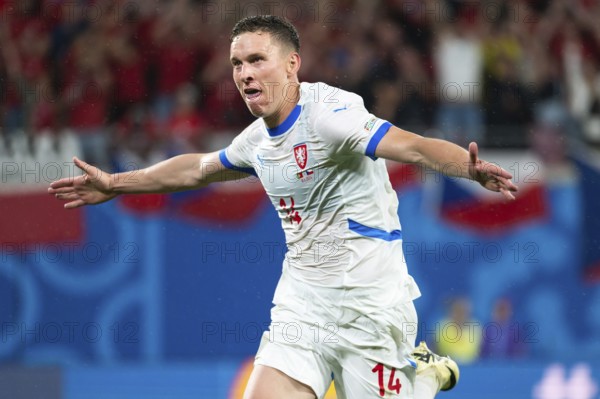 LEIPZIG, GERMANY - JUNE 18, 2024: Euro 2024 Groupe F match Portugal vs Czechia 2:1. Lukas Provod joy after scoring goal.