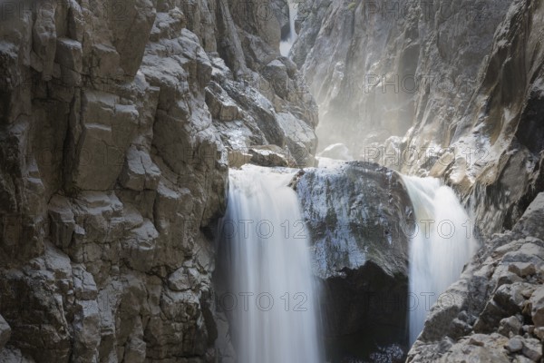 Waterfall in the Höllentalklamm gorge near Garmisch, Bavaria