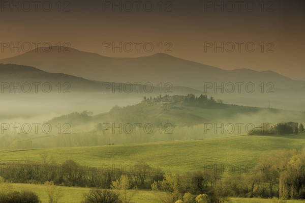 A beautiful tuscan landscape in the early morning light
