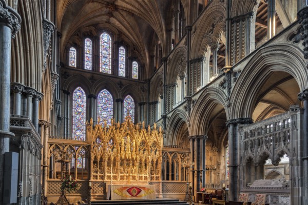 ELY, CAMBRIDGESHIRE/UK - NOVEMBER 24 : Interior view of Ely Cathedral in Ely Cambridgeshire on November 24, 2012