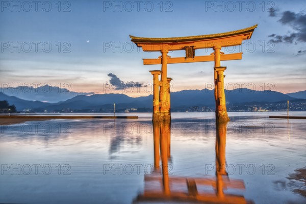 Itsukushima Miyajima Japan. Itsukushima Shrine and floating torii gate