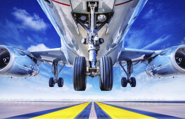 take off of an modern airliner