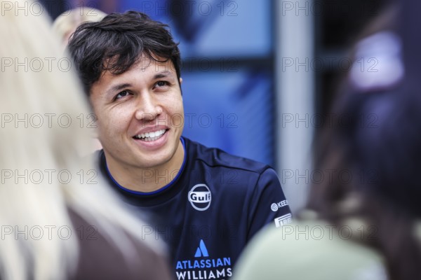MELBOURNE, AUSTRALIA - MARCH 13: Alexander Albon of Thailand and Atlassian Williams Racing before the 2025 Australian Grand Prix at Albert Park in Melbourne, Australia
