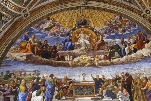 VATICAN CITY, VATICAN, JUNE 15, 2015 : interiors and architectural details of Raphael rooms in Vatican museum, june 15, 2015, in Vatican city, Vatican