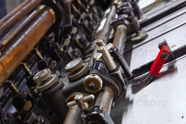 Printer lithography cylinder machine in a printing factory
