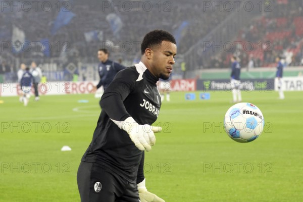 Goalkeeper Noah Atubolu (SC Freiburg) during the match for the DFB Cup 2024-25, 2nd round: SC Freiburg vs Hamburger SV, Freiburg im Breisgau, Germany / Germany