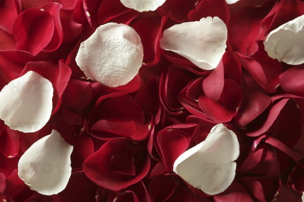 Red rose petals texture background, transparent flowers