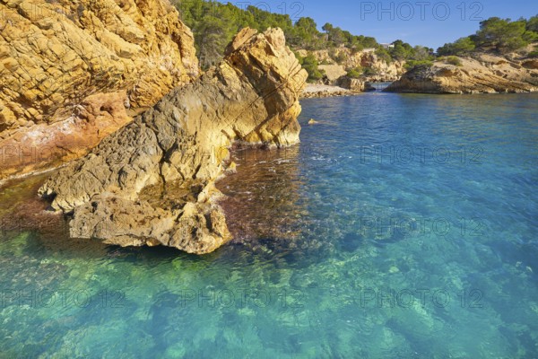 Ametlla L'ametlla de mar beach illot in Costa dorada of Tarragona in Catalonia