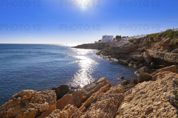 Cala Calafato Ametlla de mar beach in Costa dorada of Tarragona Catalonia L'ametlla