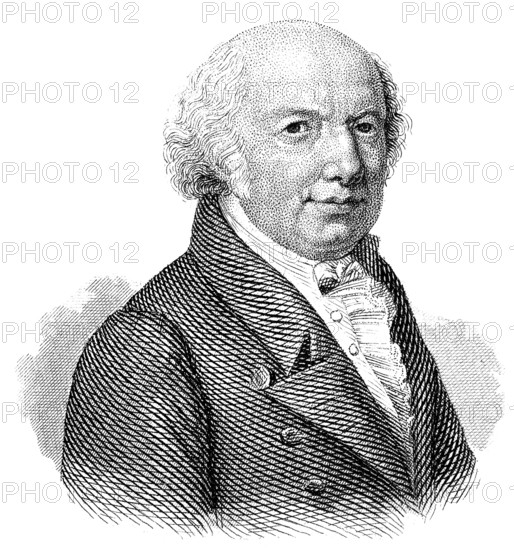 Karl August Böttiger, 1760 - 1835, German archaeologist and classicist, prominent member of the literary and artistic circles in Weimar and Jena, Karl August Böttiger, 1760 - 1835, deutscher Philologe, Archäologe, Pädagoge und Schriftsteller