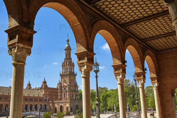 Seville Sevilla Plaza de Espana ceilings Andalusia Spain square
