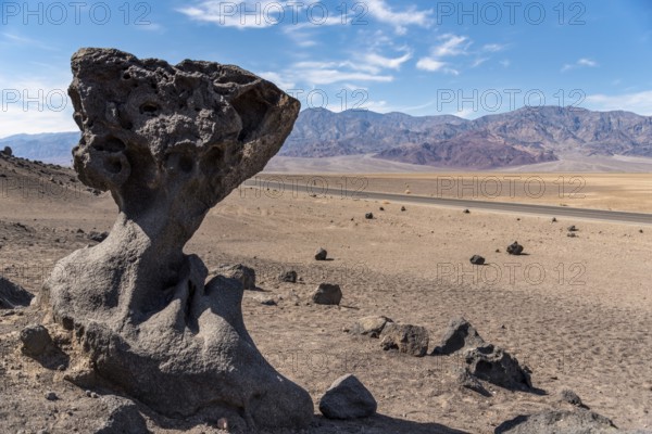 Famous Mushroom Rock in the Death Valley, USA