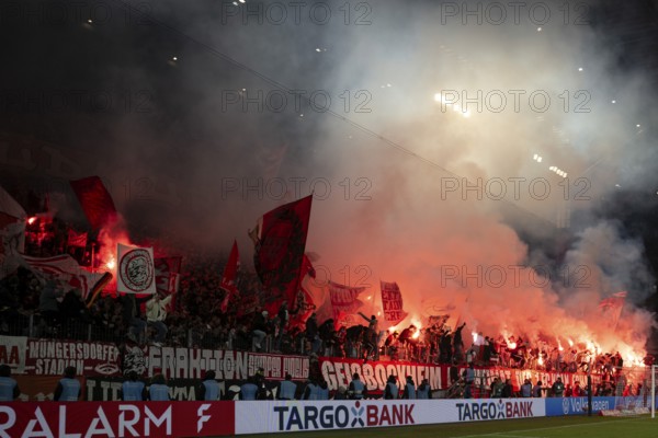 BEAUTIFUL SPORTS/ (DFL/DFB REGULATIONS PROHIBIT ANY USE OF PHOTOGRAPHS AS IMAGE SEQUENCES AND/OR QUASI-VIDEO) Cologne, RheinEnergieStadion, North Rhine-Westphalia, Pyro South Curve, DFB Cup 1.FC Köln, Hertha BSC on 04/12/2024 at RheinEnergieStadion in Cologne Germany